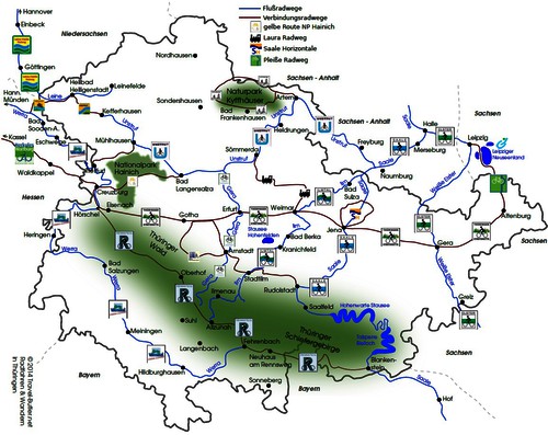 Thüringen Radkarte