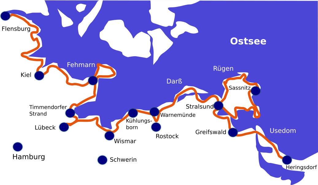 Pegs Ein bestimmter bestechen ostseeradweg route Leben Tabak Beeile dich