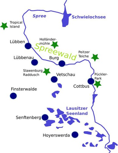 Lausitz Spreewald Karte